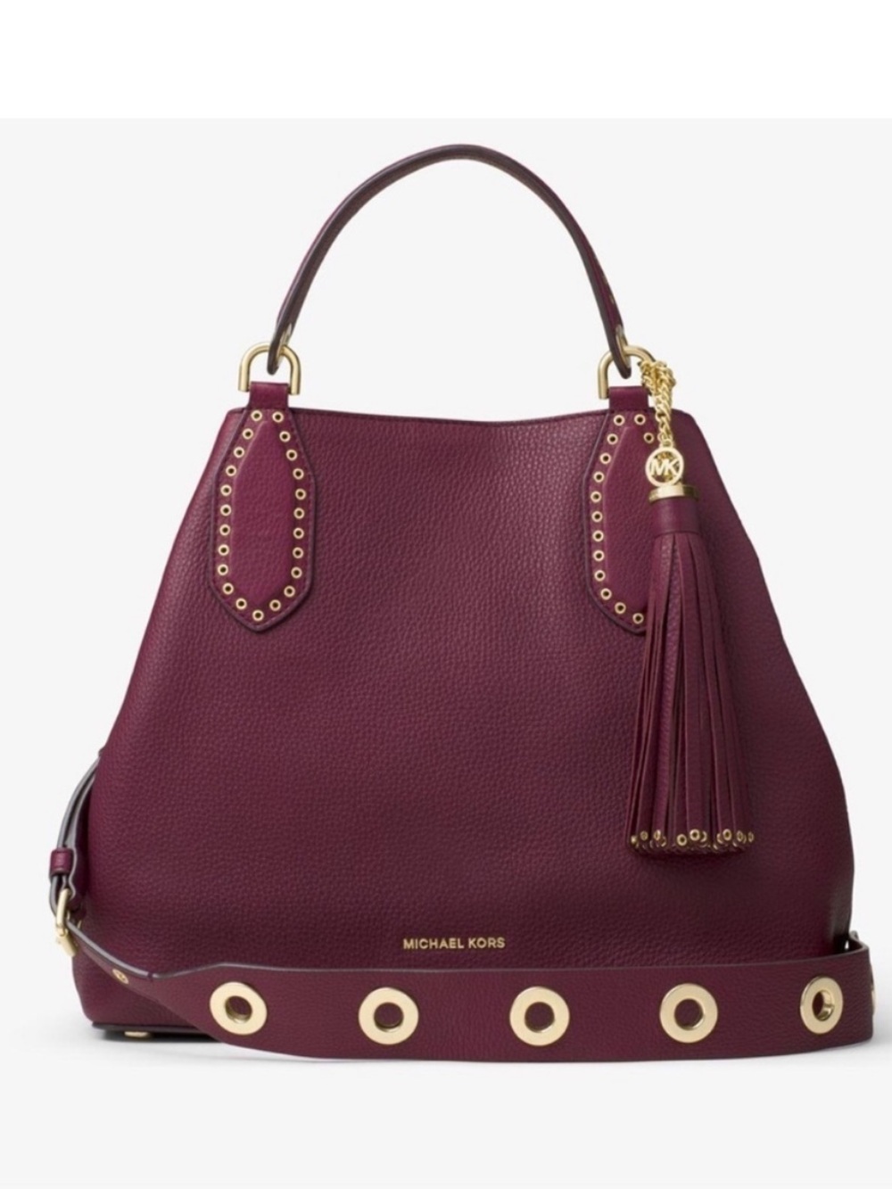 Michael Kors Plum Pebbled Leather Bag